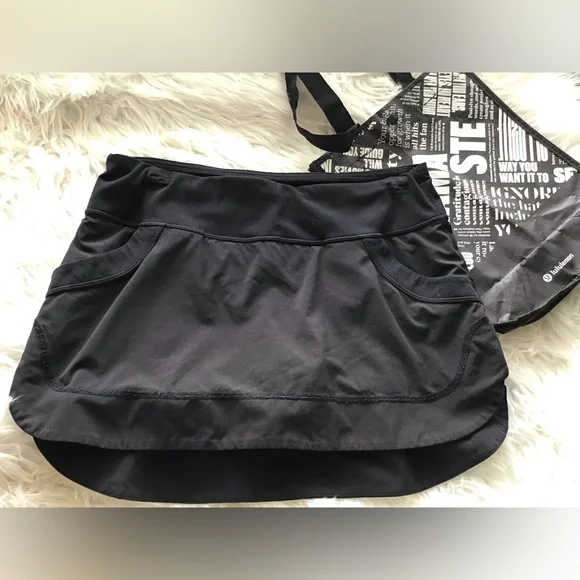 🌼Lululemon Run: For All Skirt Black Size 6 - Picture 6 of 15